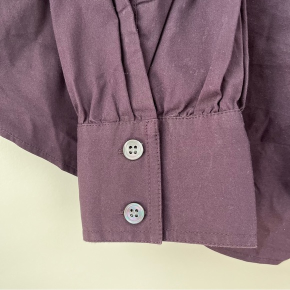 Theory purple button up top blouse M - Picture 8 of 8
